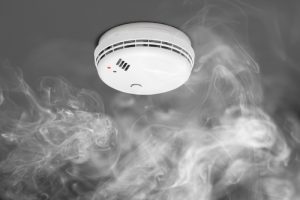 Smoke Detector in Action - Fire Damage San Diego